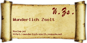 Wunderlich Zsolt névjegykártya